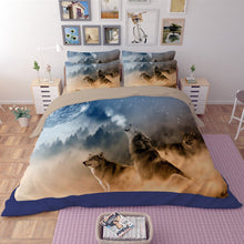 Load image into Gallery viewer, 3d Wolf Bedding Sets Twin Full Queen King Size Quilt Cover
