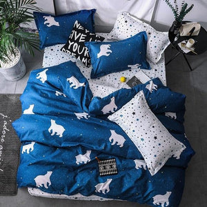 3D Universe Stars Bedding 3 / 4pcs Kit Cartoon BedSheet Pillowcase Bedclothes Bed Linen Single Twin Full Queen Sizes-Kids Sleeping Kit-thegsnd