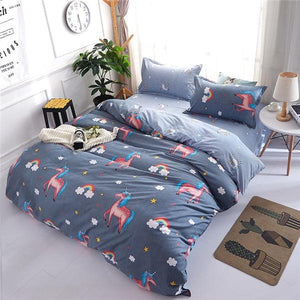 3D Universe Stars Bedding 3 / 4pcs Kit Cartoon BedSheet Pillowcase Bedclothes Bed Linen Single Twin Full Queen Sizes-Kids Sleeping Kit-thegsnd