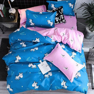 3D Universe Stars Bedding 3 / 4pcs Kit Cartoon BedSheet Pillowcase Bedclothes Bed Linen Single Twin Full Queen Sizes-Kids Sleeping Kit-thegsnd