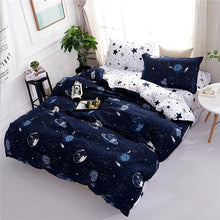 Load image into Gallery viewer, 3D Universe Stars Bedding 3 / 4pcs Kit Cartoon BedSheet Pillowcase Bedclothes Bed Linen Single Twin Full Queen Sizes-Kids Sleeping Kit-thegsnd
