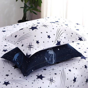 3D Universe Stars Bedding 3 / 4pcs Kit Cartoon BedSheet Pillowcase Bedclothes Bed Linen Single Twin Full Queen Sizes-Kids Sleeping Kit-thegsnd