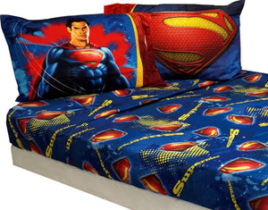 10 Dc Comics Superman Man Of Steel Twin Bed Sheet Sets-Bedding-Dc Comics-thegsnd