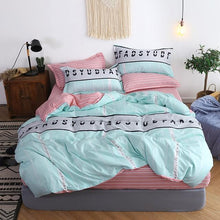 Load image into Gallery viewer, BEST.WENSD Monkey bedspread bedding queen comforter bedding sets cartoon series striped bedsheet duvet cover set juego de cama-Kids Sleeping Kit-thegsnd
