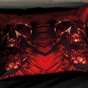 3d Skull Print Bedding Set