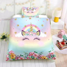 Load image into Gallery viewer, 3D Digital Unicorn Duvet Cover Microfiber Printed Bedding Set
