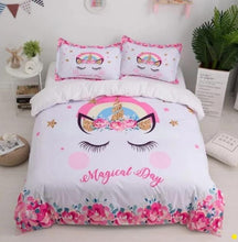 Load image into Gallery viewer, 3D Cute Unicorn Bedding Sets Duvet Printed Bedding Set
