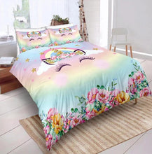 Load image into Gallery viewer, 3D Digital Unicorn Duvet Cover Microfiber Printed Bedding Set
