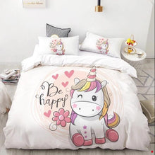 Load image into Gallery viewer, 3D HD Digital Cute Stars Unicorn Bedding Sets Duvet Printed Bedding Set
