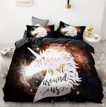 Load image into Gallery viewer, 3D HD Digital Cute Stars Unicorn Bedding Sets Duvet Printed Bedding Set
