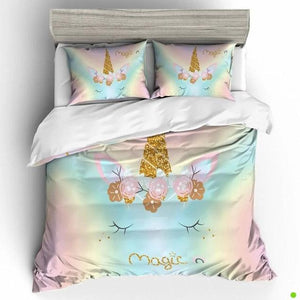 3D Cute Unicorn Bedding Sets Duvet Printed Bedding Set