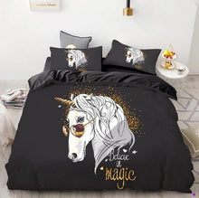 Load image into Gallery viewer, 3D HD Digital Cute Stars Unicorn Bedding Sets Duvet Printed Bedding Set
