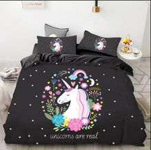 Load image into Gallery viewer, 3D HD Digital Cute Stars Unicorn Bedding Sets Duvet Printed Bedding Set
