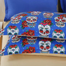 Load image into Gallery viewer, 3d Skull Flower Fashion Bedding Set
