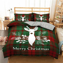 Load image into Gallery viewer, Christmas Bedding Sets 3D Merry Christmas Deer And Santa Claus Microfiber Bedclothes - Lusy Store
