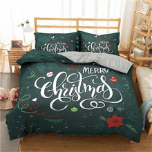 Load image into Gallery viewer, Christmas Bedding Sets 3D Merry Christmas Deer And Santa Claus Microfiber Bedclothes - Lusy Store
