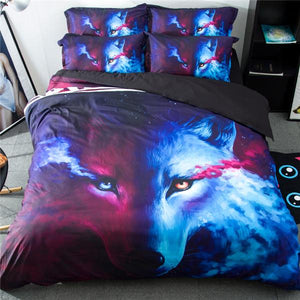 2018 Wolf 3d Bedding Set Duvet Cover