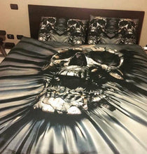 Load image into Gallery viewer, 3d Skull Print Bedding Set
