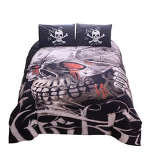 Load image into Gallery viewer, 3d Printed Linen Skull Bedding Sets
