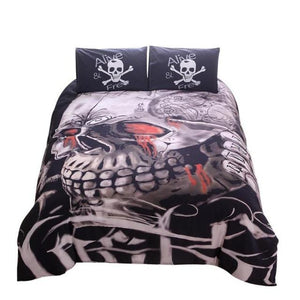 3d Printed Linen Skull Bedding Sets