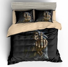 Load image into Gallery viewer, 3d Skull Print Bedding Set
