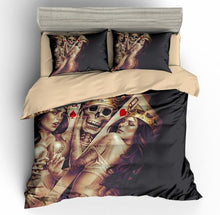 Load image into Gallery viewer, 3d Skull Print Bedding Set
